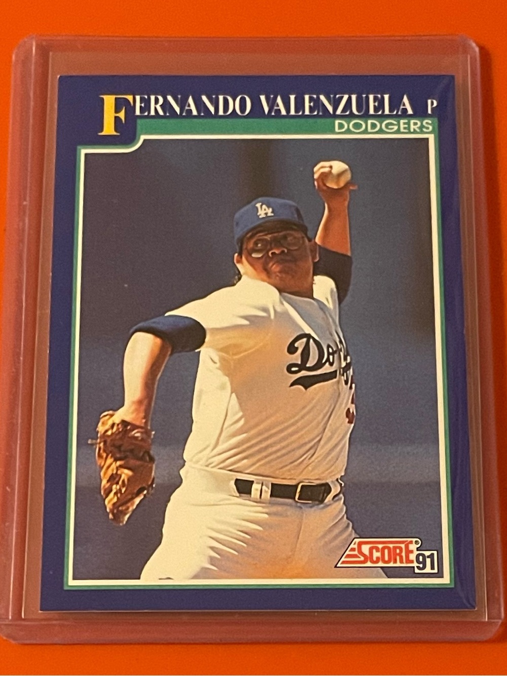 Fernando Valenzuela #449 1991 Score Baseball Trading Card